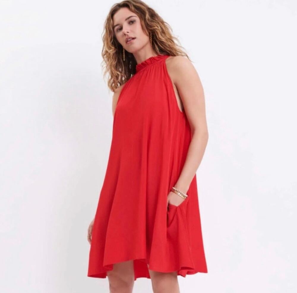 Mersea Endless Summer Sleeveless Dress Red Size Large XL